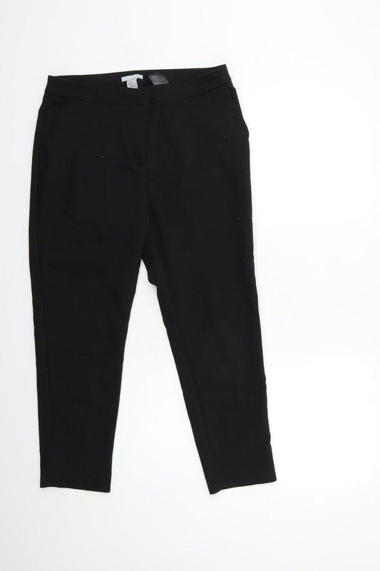 Womens UK Size 12 H&M Regular Fit  Black Trousers