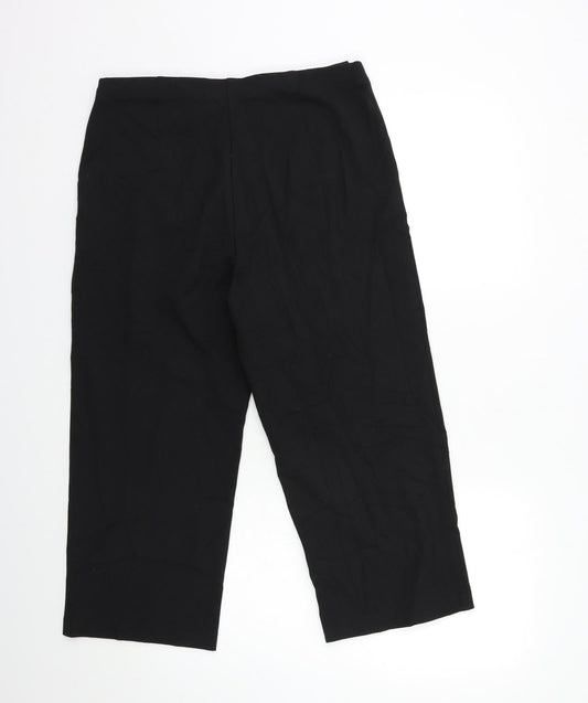 For Women Womens Black   Trousers  Size 12 L22 in