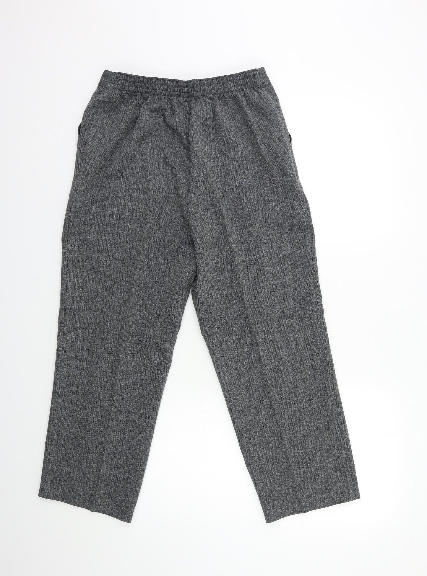 Womens UK Size 10 Marks and Spencer Regular Fit  Grey Trousers