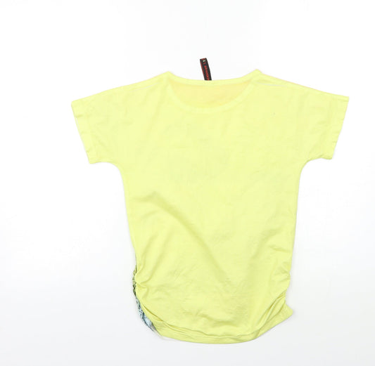STREET KIDS Girls Yellow   Basic T-Shirt Size 10 Years