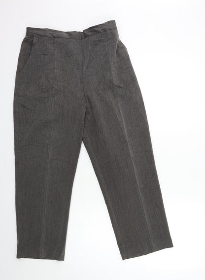 Womens UK Size 18 Preworn Regular Fit  Grey Trousers