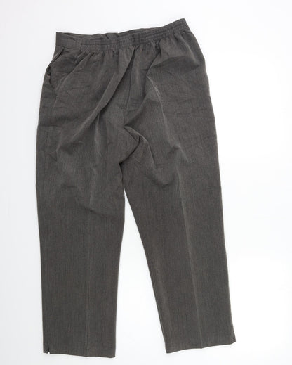 Womens UK Size 18 Preworn Regular Fit  Grey Trousers