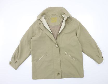 Womens UK Size 16 DAVID BARRY Green Overcoat