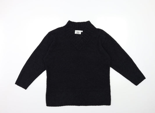 Todays Woman Womens Black  Knit Pullover Jumper Size L