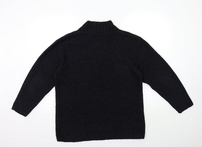 Todays Woman Womens Black  Knit Pullover Jumper Size L
