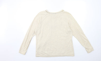 H&M Womens Beige   Pullover Sweatshirt Size S
