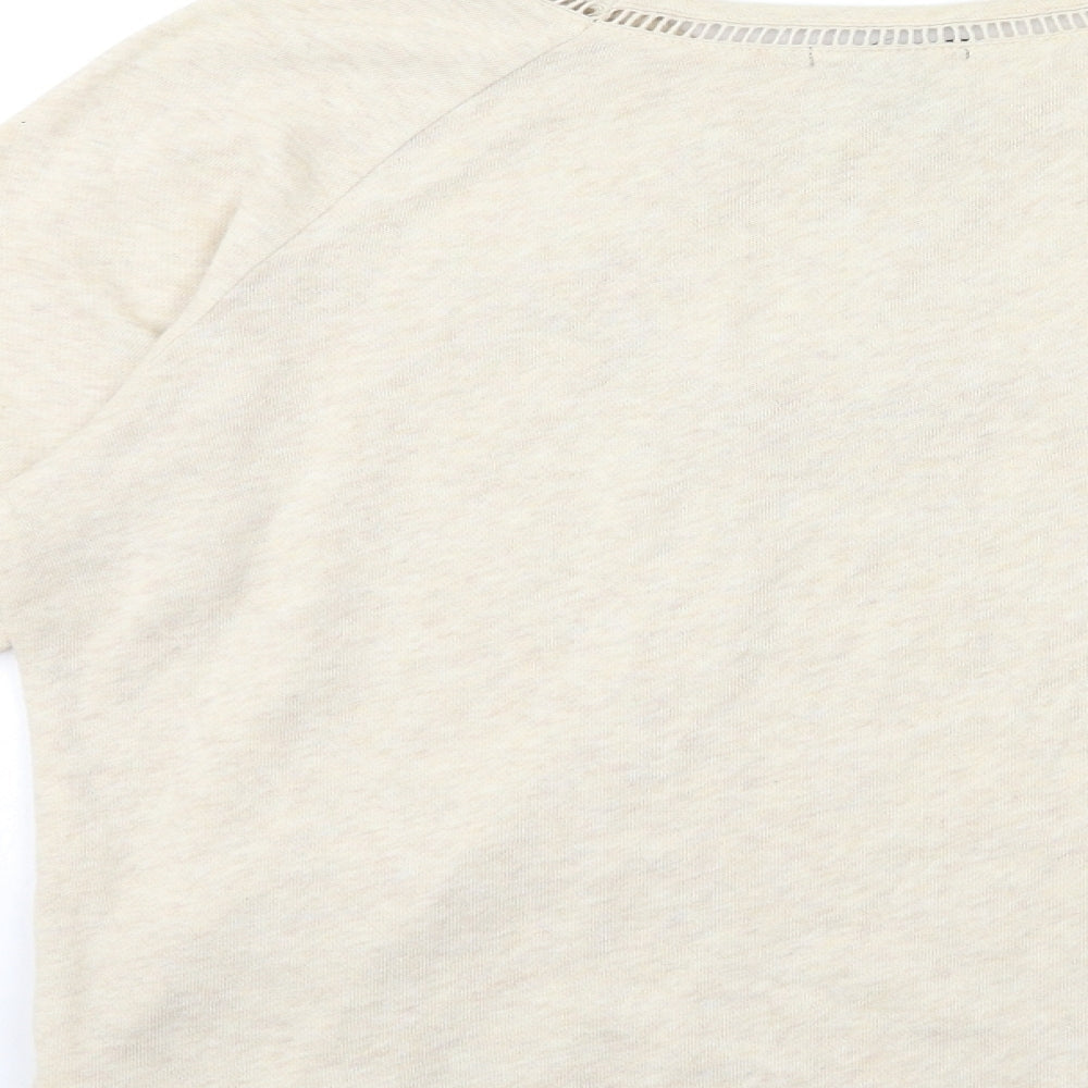 H&M Womens Beige   Pullover Sweatshirt Size S