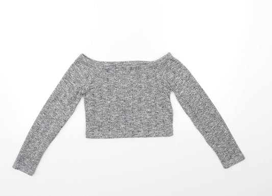 Candy Girls Grey   Basic T-Shirt Size 12 Years