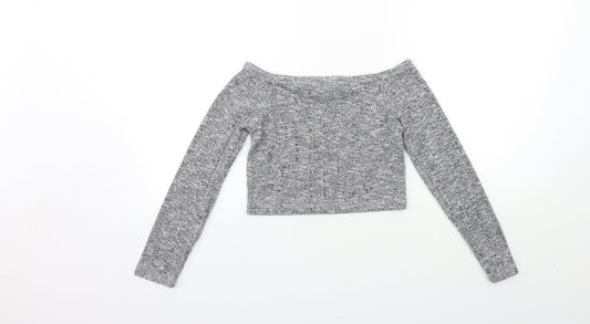 Candy Girls Grey   Basic T-Shirt Size 12 Years