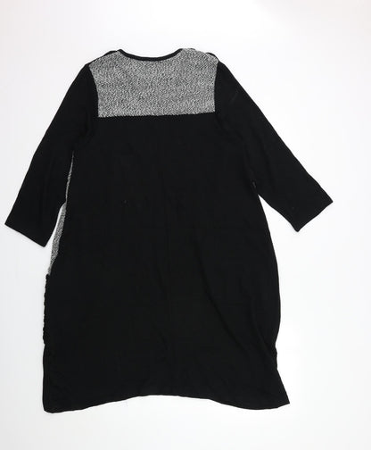 Lacony Womens Black Batik  Jumper Dress  Size M