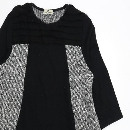 Lacony Womens Black Batik  Jumper Dress  Size M