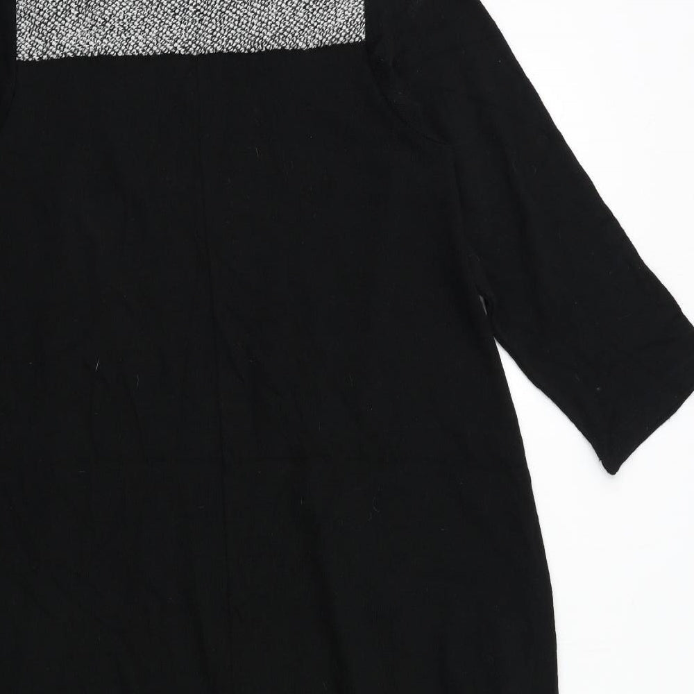 Lacony Womens Black Batik  Jumper Dress  Size M
