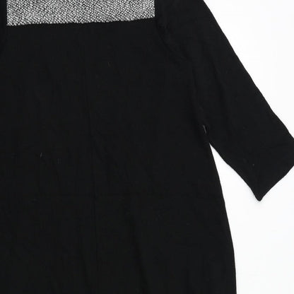 Lacony Womens Black Batik  Jumper Dress  Size M