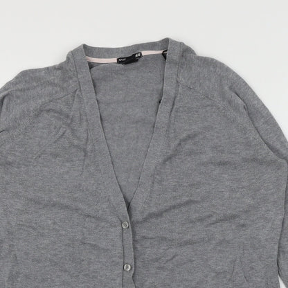 Womens UK Size M H&M Grey Cardigan Jumper