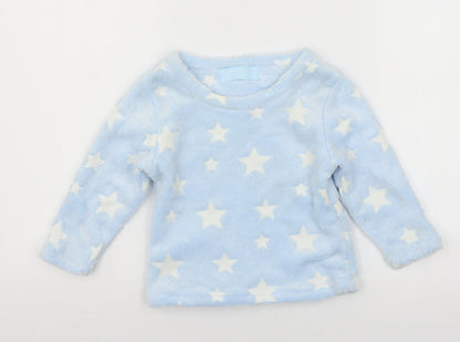 Glow in the Dark Boys Blue Geometric Microfibre  Pyjama Top Size 2-3 Years  - Stars
