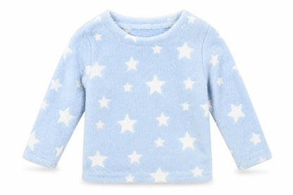 Glow in the Dark Boys Blue Geometric Microfibre  Pyjama Top Size 2-3 Years  - Stars
