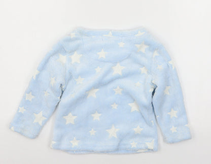 Glow in the Dark Boys Blue Geometric Microfibre  Pyjama Top Size 2-3 Years  - Stars