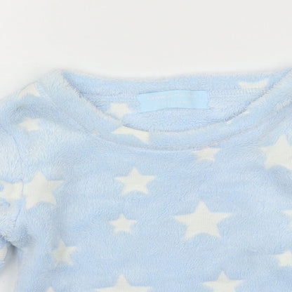 Glow in the Dark Boys Blue Geometric Microfibre  Pyjama Top Size 2-3 Years  - Stars