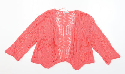 Simply Stock Shop Womens Pink  Knit Cardigan Jumper Size L