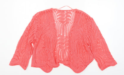 Simply Stock Shop Womens Pink  Knit Cardigan Jumper Size L