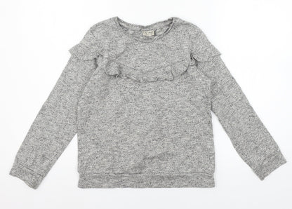 NEXT Girls Grey  Jersey Pullover Sweatshirt Size 12 Years