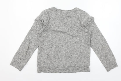 NEXT Girls Grey  Jersey Pullover Sweatshirt Size 12 Years