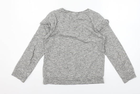 NEXT Girls Grey  Jersey Pullover Sweatshirt Size 12 Years