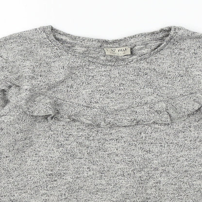 NEXT Girls Grey  Jersey Pullover Sweatshirt Size 12 Years