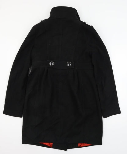River Island Womens Black   Overcoat Coat Size 12