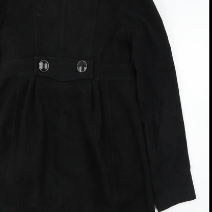 River Island Womens Black   Overcoat Coat Size 12