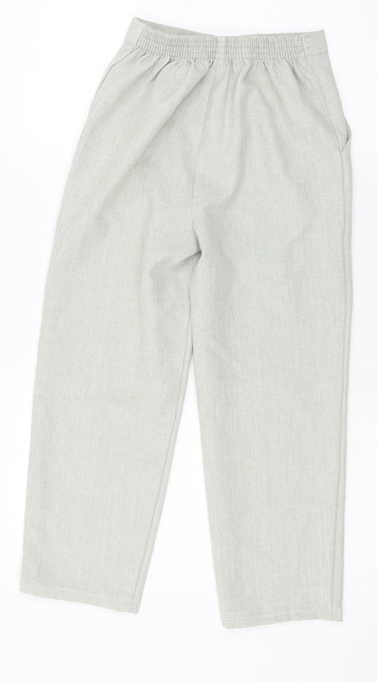 Prwrn Womens Green   Cropped Trousers Size 8 L22 in