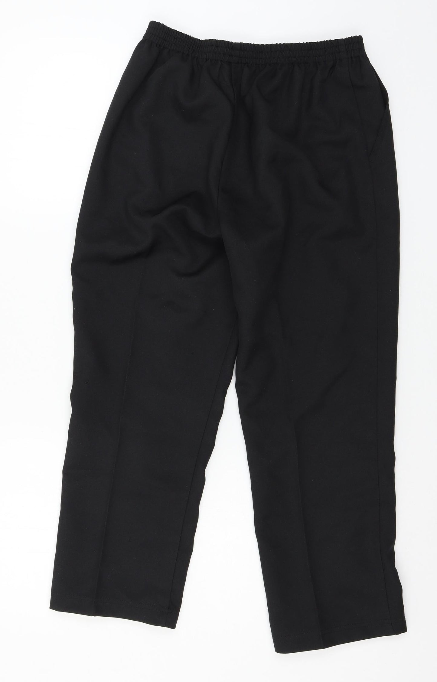 Womens UK Size 8 Damart Regular Fit Cropped Black Trousers