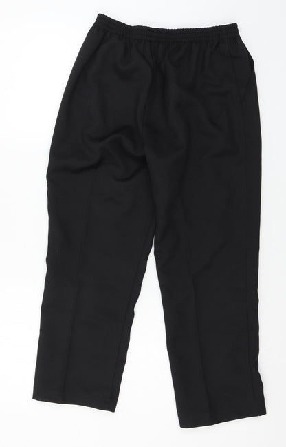 Womens UK Size 8 Damart Regular Fit Cropped Black Trousers