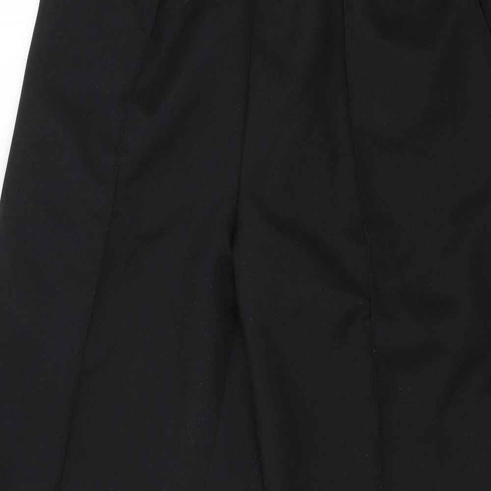 Womens UK Size 8 Damart Regular Fit Cropped Black Trousers