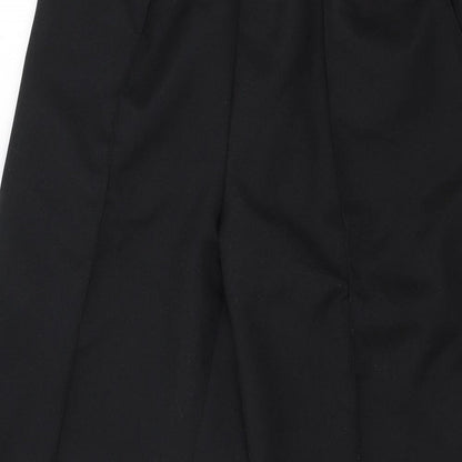 Womens UK Size 8 Damart Regular Fit Cropped Black Trousers