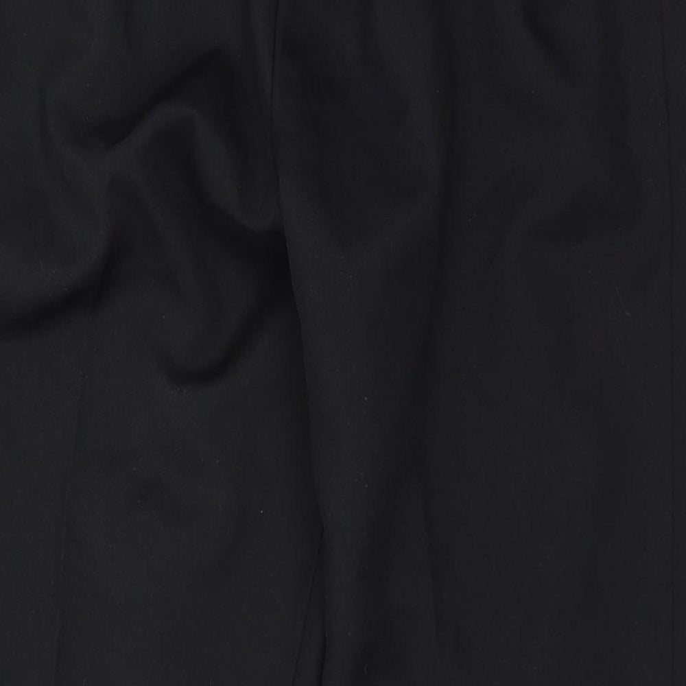 Womens UK Size 8 Damart Regular Fit Cropped Black Trousers