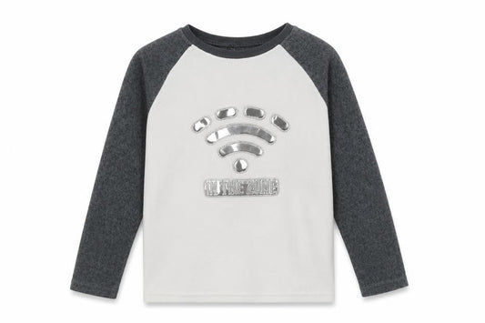 Primark Boys White Geometric Fleece  Pyjama Top Size 7-8 Years  - In the zone