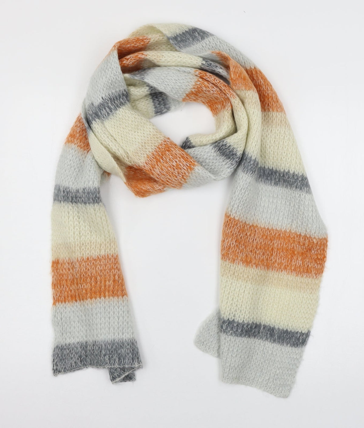 New Look Womens Multicoloured Striped Knit  Scarf