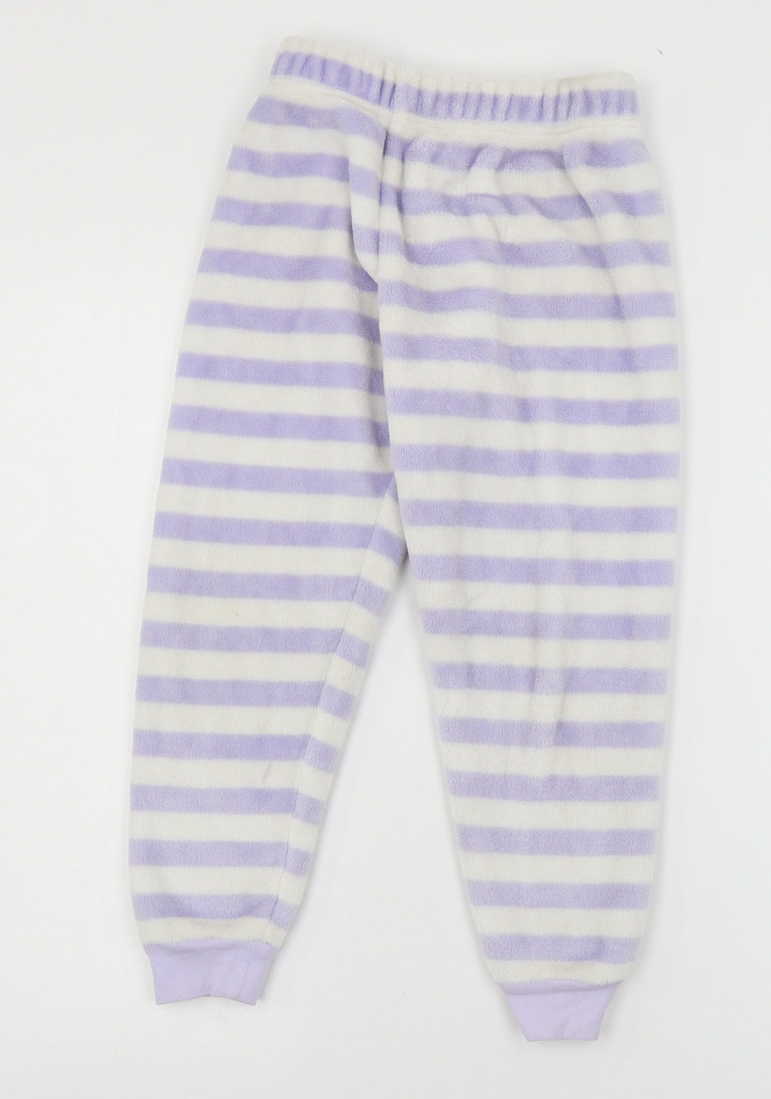 Marks and Spencer Girls Purple Striped Microfibre Capri Pyjama Pants Size 7-8 Years