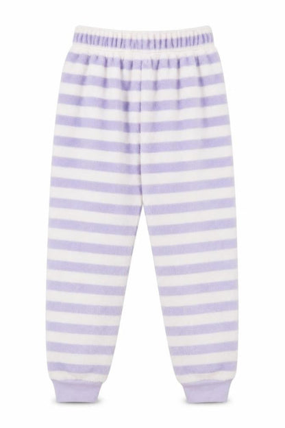 Marks & Spencer Girls Purple Striped Microfibre Capri Pyjama Pants Size 7-8 Years