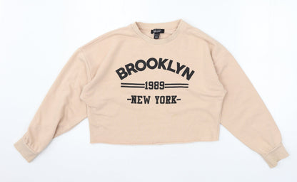 New Look Girls Pink  Jersey Pullover Sweatshirt Size 10-11 Years