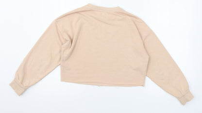 New Look Girls Pink  Jersey Pullover Sweatshirt Size 10-11 Years