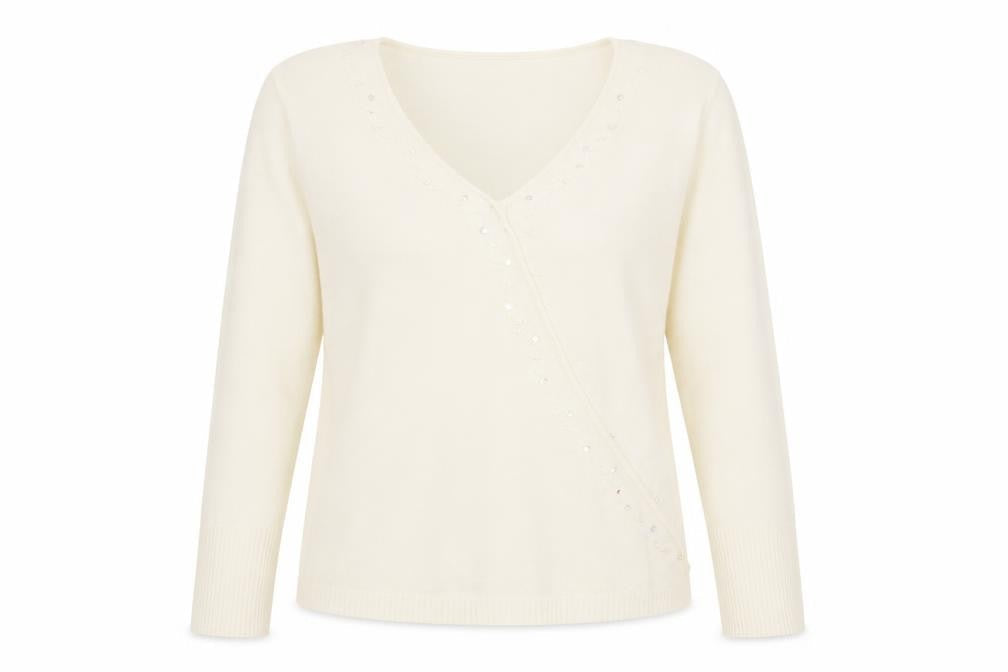 Womens UK Size 2XL ellie louise Ivory Pullover Jumper