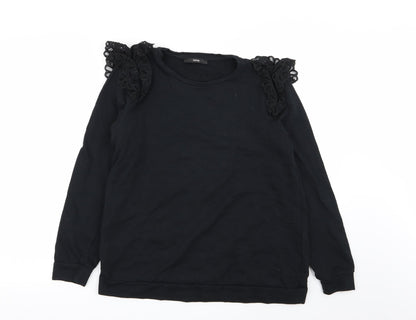 Asda George Womens Black Floral  Pullover Jumper Size M