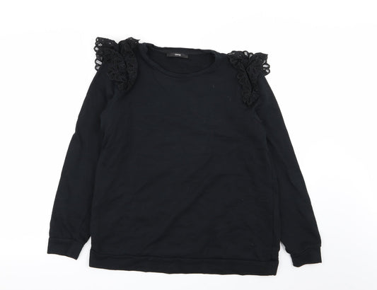 Asda George Womens Black Floral  Pullover Jumper Size M