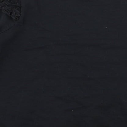 Asda George Womens Black Floral  Pullover Jumper Size M