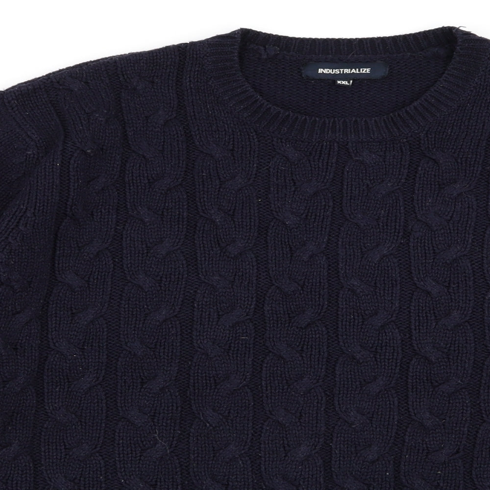 industrialize Mens Blue   Pullover Jumper Size 2XL