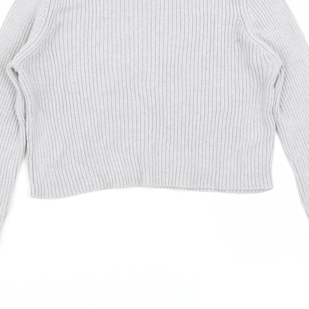 Womens UK Size 6 Select Grey Basic T-Shirt