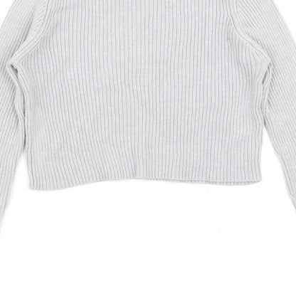 Womens UK Size 6 Select Grey Basic T-Shirt
