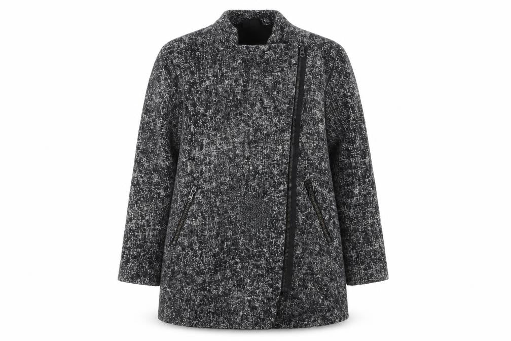 Womens UK Size 6 Divided by H&M Grey Overcoat